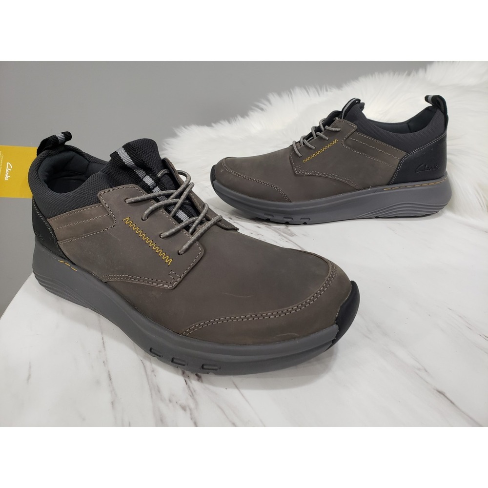 NEW NO BOX SIZE 7 Clarks Men's Motion Trek EZ Oxford Grey Leather Shoes Sneakers